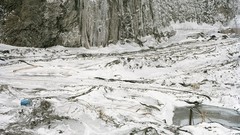 Landscapes snow ice iceland construction site