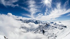 Landscapes snow Mountains Alpine gopro