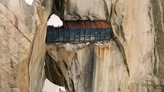 Landscapes snow Mountains France Europe rocks passage