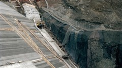 Landscapes snow Mountains Machines rocks iceland construction 