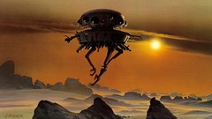 Landscapes snow sun Movies paintings star wars science fiction 