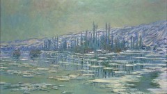 Landscapes snow winter France French paintings impressionism 