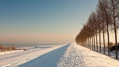 Landscapes snow winter roads