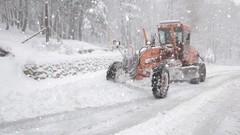 Landscapes snow winter snowy road