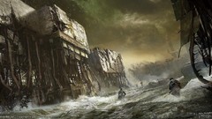 Landscapes soldiers Sony buildings killzone 3 concept art 