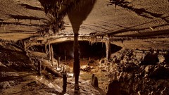 Landscapes stones nature rock brown cave iron natural hoop 