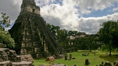 Landscapes stones Trees clouds guatemala Temples