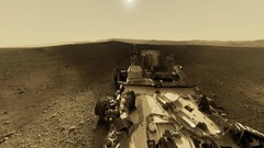 Landscapes sun Mars curiosity
