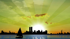 Landscapes sun sunlight artwork