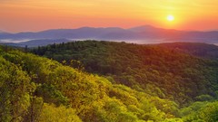 Landscapes sunrise Mountains forests north carolina Wilson 