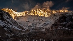 Landscapes sunrise nature snow Mountains shadows himalayas 