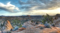 Landscapes sunrise sunset nature Trees Mountains clouds 