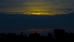 Landscapes sunrise Trees clouds skies bursting