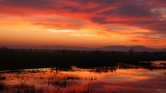 Landscapes sunset clouds Llano Seco Unit