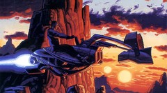 Landscapes sunset Mountains Movies star wars science fiction 