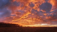 Landscapes sunset natural in flames