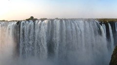 Landscapes sunset nature cliffs rivers Victoria Falls
