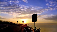 Landscapes sunset nature clouds signs roads skies skyscapes 