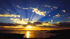 Landscapes sunset nature clouds Turkey Dalyan