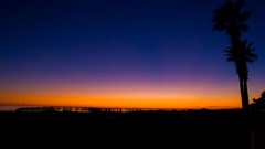 Landscapes sunset nature coast palm trees colors silhouettes 