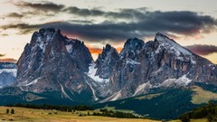Landscapes sunset nature snow Mountains clouds iron forests 