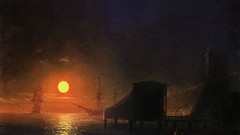 Landscapes sunset Sea paintings Russian Beaches artwork Ivan 