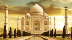 Landscapes Taj Mahal architecture buildings monumental