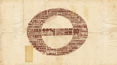 Landscapes text Typography infographics