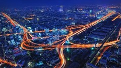 Landscapes Thailand buildings urban cityscapes nocturnal