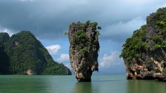 Landscapes Thailand rocks phuket Phang Nga Bay Khao Phing Kan