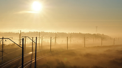 Landscapes trains railroad tracks