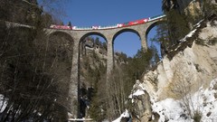 Landscapes trains Swiss viaduct