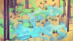 Landscapes Trees 3d rivers artwork digital art 3d art low poly 