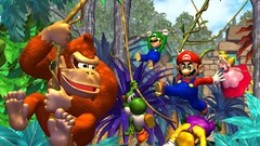 Landscapes Trees clouds jungle Mario nintendo yoshi princess 