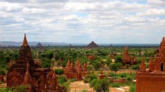 Landscapes Trees clouds Temples Myanmar