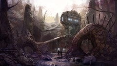 Landscapes Trees flood microsoft halo concept art artwork 