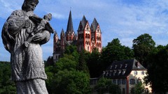 Landscapes Trees Green germany statues Dome Medieval churches 