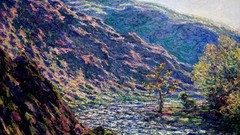 Landscapes Trees Mountains French paintings impressionism 