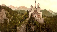 Landscapes Trees Mountains Green germany Castles ancient rivers 