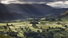 Landscapes Trees Mountains hills England crops fields sunlight