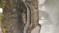 Landscapes Trees Mountains waterfalls forests Ecuador south 