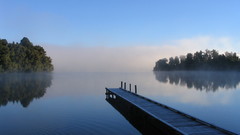 Landscapes Trees piers calm