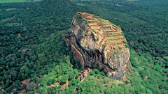 Landscapes Trees rocks Sri Lanka Sigiriya