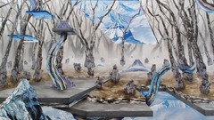 Landscapes Trees snow Mountains surrealism paintings artwork 