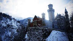 Landscapes Trees snow winter Mountains germany bavaria 