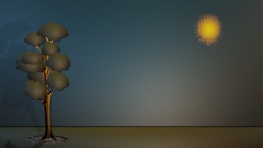 Landscapes Trees sun digital art backyard