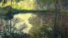 Landscapes Trees water French paintings impressionism 