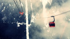 Landscapes Trees winter ropeway