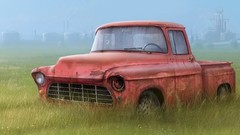 Landscapes trucks vehicles rusty