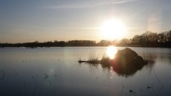 Landscapes water mirrors flooded sundown